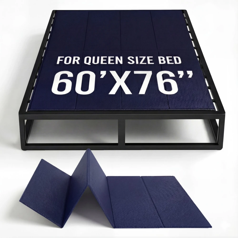 Imperijade 10mm Bunkie Board (60”x76”Queen Size) Lightweight Design | Low Profile Bed Support, Breathable, Noise Minimizing, Moisture Resistant | Folding Box Support Board | Split Fully Assembled